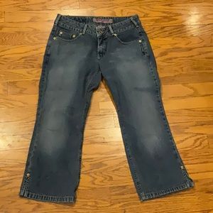 Silver Jean Capris